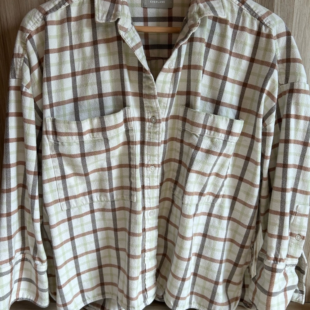 Everlane Oversized Plaid Button-Up Shirt